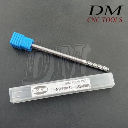 AL-HRC45D5x100 Tungsten Steel Milling Cutter 3F Aluminum Milling Cutter 100L End Milling Cutter 5mm Diameter Milling Cutter