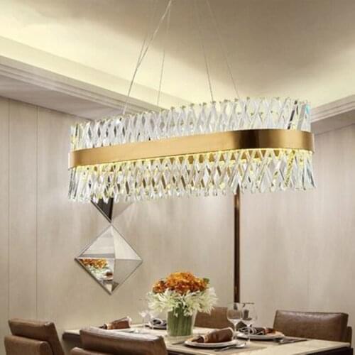 Atmosphere post modern Light luxury crystal living room chandelier personality creative villa minimalist bedroom lamps