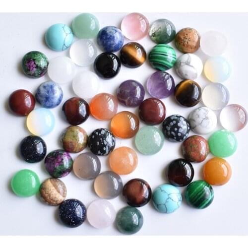 2020 fashion top quality natural stone mixed round CAB CABOCHON beads for DIY jewelry Accessories 10mm wholesale 50pcs/lot free
