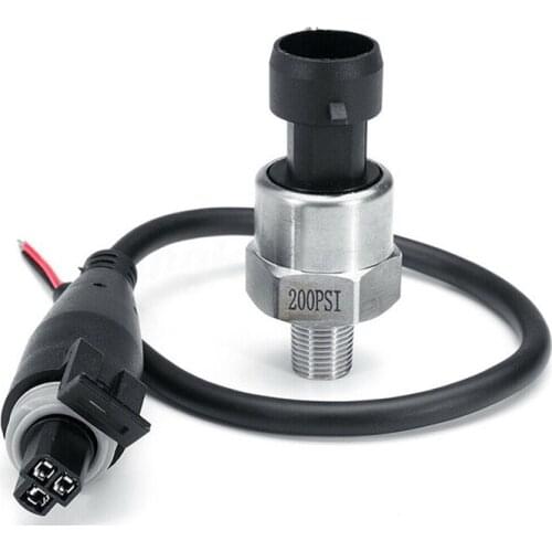 1/8 NPT Thread Stainless Steel Pressure Transducer Sender Sensor Gas Oil Pressure Transmitter 200PSI