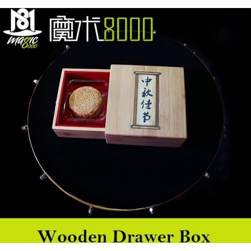 Wooden Drawer Box Appearing Magic Tricks Mooncake Appear in the Empty Box Magic Props Stage Street Illusion Gimmick Funny Toy