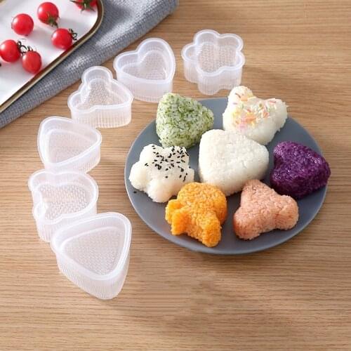 Sushi Mold Onigiri Rice Ball Sushi Maker Animal Shaped Cartoon Food Molds Cute Japanese Bento Maker Kitchen Baking Tools