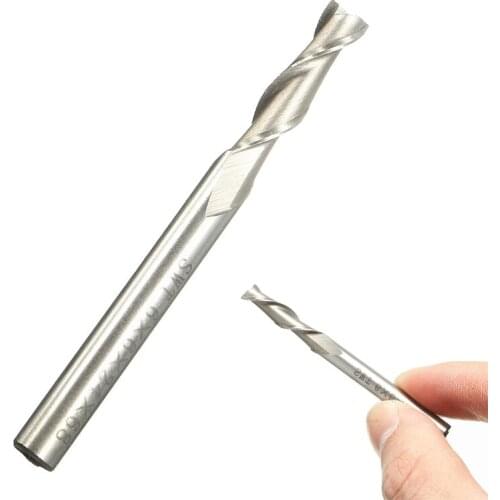 New Arrival 1PC 6 x 6 x 68mm Two Flute Spiral Bits HSS & Al End Mill Router Cutter CNC HSS-AI Tool