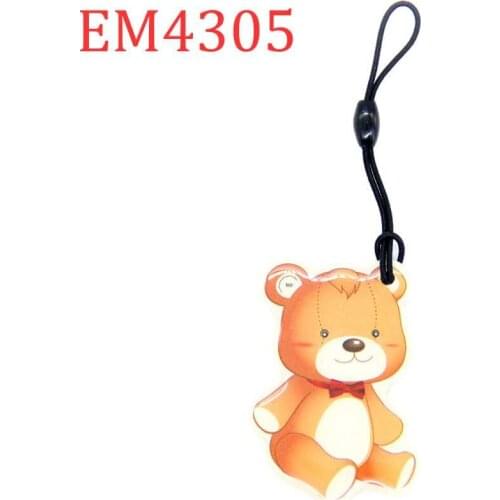 125khz ID Rewritable Keyfob Blank Card Writable Waterproof Cartoon EM4305 Token Tag Keychain Access Control Card Fast Shipping 1