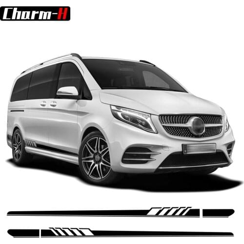 Edition 1 Stripes for Mercedes Benz V Class W447 W639 V260 V260L SWB LWB Car Door Side Skirt Decal Stickers Accessories