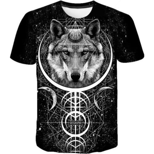 Wolf Graphic T Shirts Tee Men Clothing Animal Camisetas Tops Ropa Hombre Streetwear Camisa Masculina Verano Roupas Koszulki