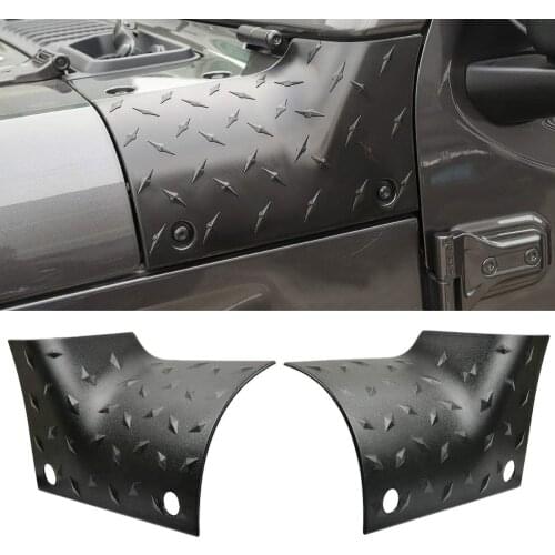 1pair Car Cowl Body Armor Outer Engine Hood Cowling Cover Guards for Jeep Wrangler JL JLU Sport Sahara Rubicon Gladiator JT