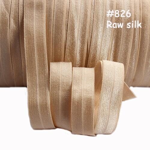 Flora Ribbons solid foe, wholesale 50 yards 15mm fold over elastic ribbon for hair accessories
