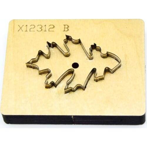 SMVAUON Wood Cutting Die Blade Maple Leaf Pendant Leather Cutting Die Stamping Tool Key Pendant Steel Knife Die