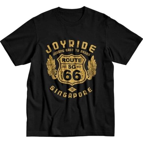 Novelty Grunge Historic Route 66 T Shirt Men Short Sleeved Cotton T-shirt America Highway Mother Road Tees Streetwear Tshirts