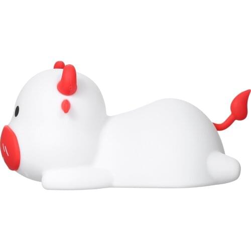 Soft Night Light Cute Animal Kids Nursery Lamp Warm Light 7-Color Nightlight