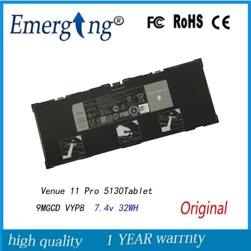 7.4V 32WH New Original Laptop Battery for Dell Venue 11 Pro (5130) Tablet XMFY3 312-1453 VYP88 9MGCD