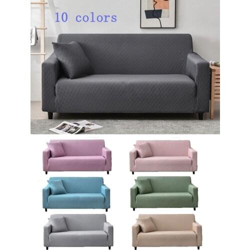 Solid Jacquard Elastic Corner Sofa Cover Thicked Stretch Universal Couch Slipcovers All-inclusive Protectors For Combination Set