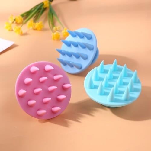 Silicone Head Body Scalp Massage Brush Silicone Shampoo Brush Hair Washing Comb Shower Brush Bath SPA Massage Brush