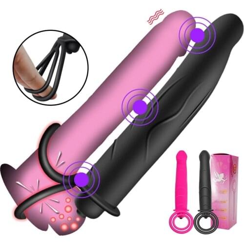 FLXUR Double Penetration Vibrator Sex Toys For Couples Strapon Dildo Vibrator Strap On Penis Sex Toys For Women Man