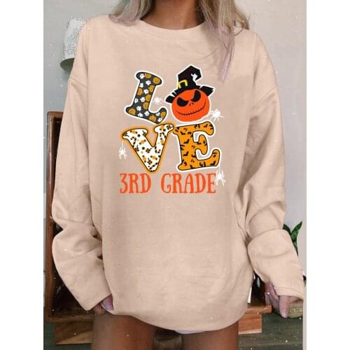 Women hoodie Fashion casual hoodie women Harajuku Pullover round neck long sleeve Halloween hoodie for women printing urban