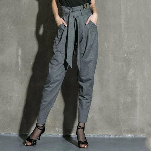 New Latin Dance Tops+Pants For Women Dance Costume Black Shirt Tango Red Trousers Modern Chacha Latin Dance Clothes Women BL4635