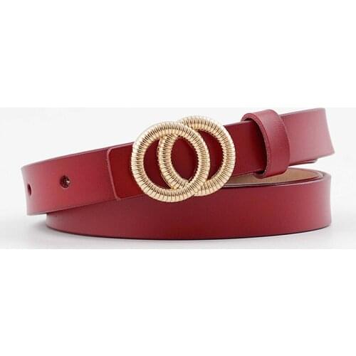 Kemeiqi Double-ring Buckle for women luxury belt women high end belts luxury genuine leather belts for women waist belt