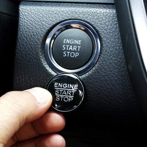 1PC Aluminum Alloy Car Engine Start Stop Button Ring Cover Trim For Toyota Camry 2018 For Highlander / CHR / IZOA