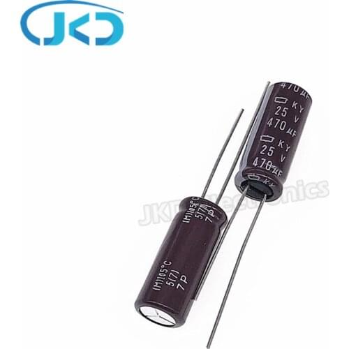 10pcs 470uF 25V NIPPON NCC KZE Series 8*20mm Low impedance ESR Long Life 25V470uF Aluminum Electrolytic Capacitor