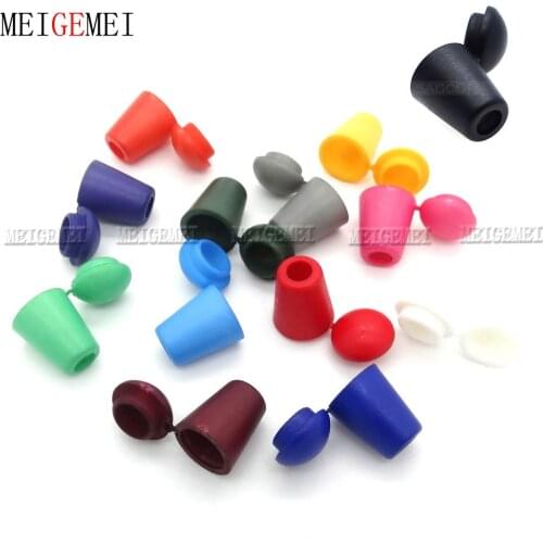 13pcs Colorful Cord Ends Bell Stopper With Lid Lock Plastic Toggle Clip Paracord Clothes Bag Sportswear Shoelace Rope Parts