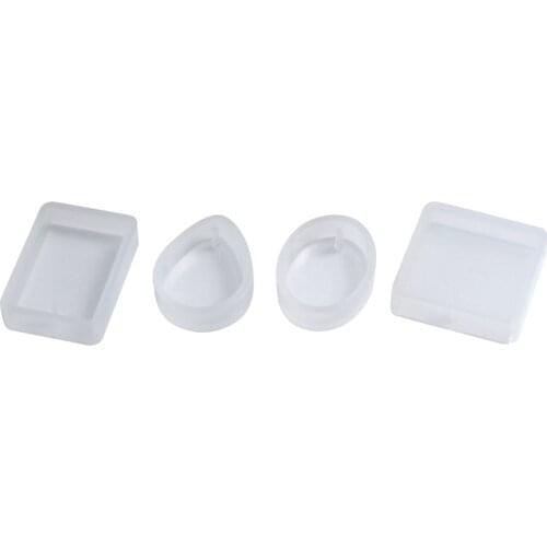 15 Pack Silicone Resin Pendant Mould Jewellery Molds With Hanging Hole For Diy Jewelry Craft Making 5 Shapes