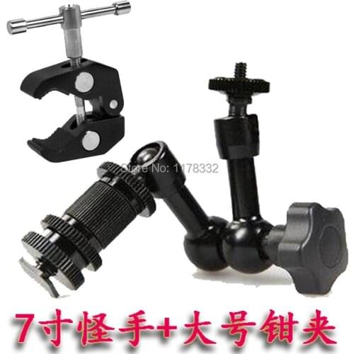 2in1 7 Inch Magic Arm 7" arm+Super Clamp for DSLR Rig Camera to Monitor LED Lamp Camera movie kit D7100 750D 70D Accessories