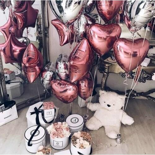 20pcs/Lot 18 Inch Heart-Shaped Balloon Helium Balloons Foil Wedding Birthday Party Decorations Kids Event Party Supplies
