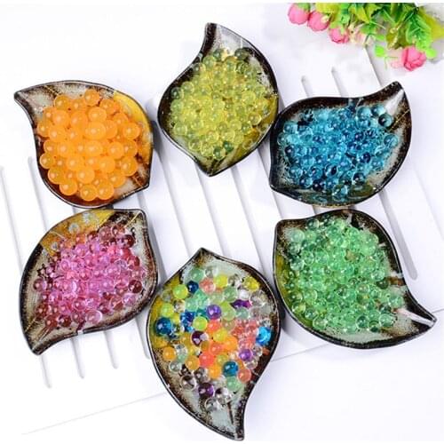 25g (about 1300pcs) Crystal Soil Hydrogel Gel Polymer Water Beads Flower Decoration Growing Water Balls for Wedding Home Decor