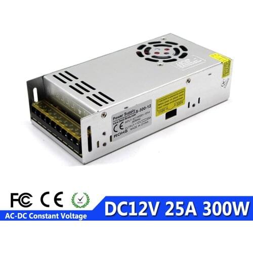 300W 12V 25A Small Volume Single Output Switching power supply Driver Transformers for LED Strip light CNC Machine DIY LED CCTV