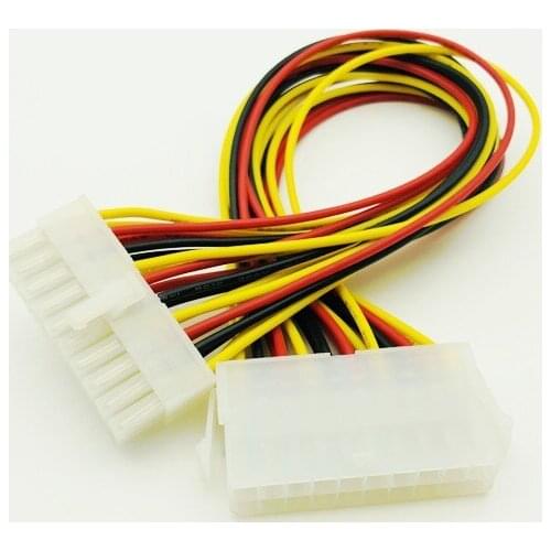 5PCS 20 Pin Male to 20 Pin Female Internal PC PSU Power Adapter ATX Extension Cable Connector Motherboard 20P Power Cable for PC