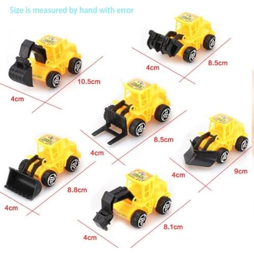 6 Styles Mini Engineering Car Tractor Toy Dump Truck Model Classic Toy Alloy Car Children Toys Engineering Vehicle