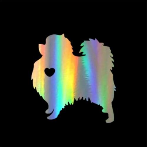 Car Sticker Personality Fashion of I Love My Pomeranian Animal Dog Auto Accessories Cover Scratches Pvc Decal,14cm*12cm
