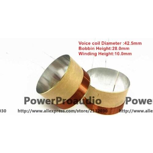 2 pcs 42.5mm White aluminous, woofer / loudspeaker / speaker voice coil