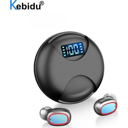 Mini Wireless Headphones Touch Control Bluetooth V5.0 Earphones Rotation LED Display Headsets HIFI Stereo Sound Sports Earbuds