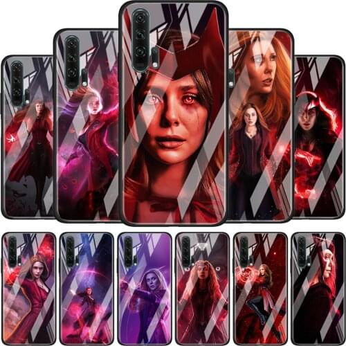 Scarlet Witch Marvel for Honor 30 20 10 9X Pro Plus Lite 8X Huawei Y8P Y6P Y5P Y9 Y7 Y6 2019 Tempered Glass Phone Case