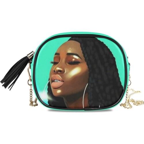 Afro Girls Black Women Designer Shoulder Bag High Quality PU Leather Female Brand Totes Crossbody Bag For Women Handbag 2020