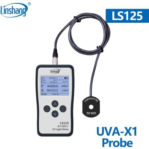 Linshang UV probe UVA-X1 sensor for LS125 UV intensity meter test irradiance for 365nm UVA lamp light source in Aging machine