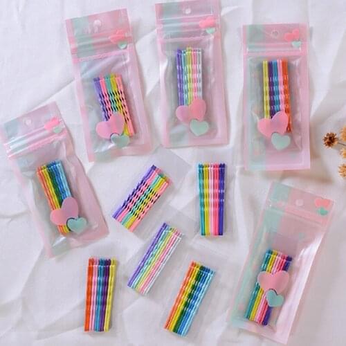 Long Clip Multi-Color Girls Small Clip Headdress Ins Hairpin Macaron Clip Cute Bangs Hair Clip Girl Hairpin