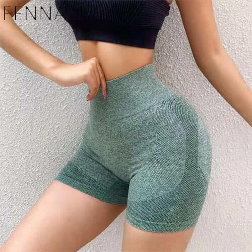 FENNASI Women High Waist Yoga Legging Sports Gym Booty Seamless Yoga Set Gym Clothing Hip Fitness Legging Athletic Pants