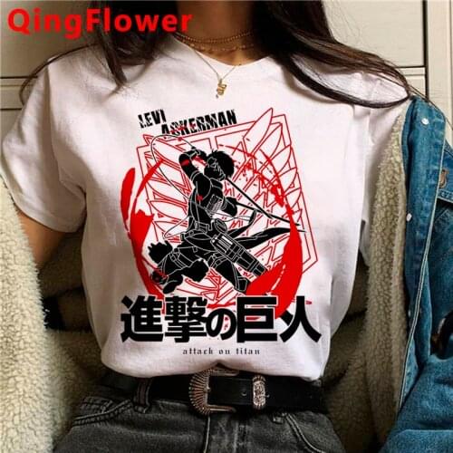 Shingeki No Kyojin Attack on Titan Manga T Shirt Women Titan Attack Cute T-shirt Kawaii Anime 90s Tshirt Graphic Top Tee Female