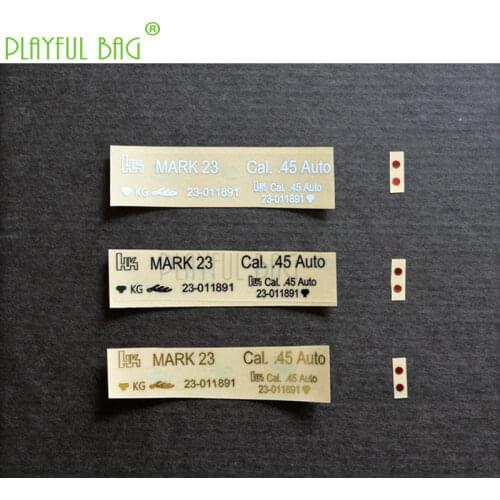Playful bag HK mk23 Metal stickers Tactical CS stickers Outdoor CS sport DIY decoration m4 Jinming aka 74 M06
