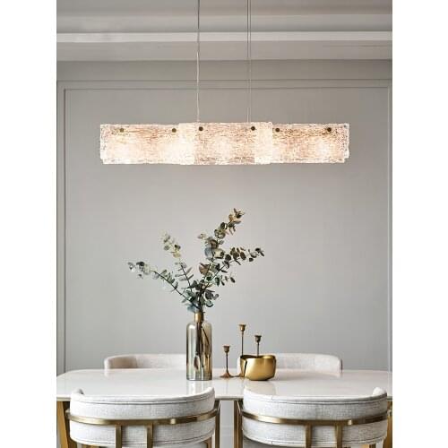 Restaurant LED chandelier, light luxury, modern minimalist personality, bar study glass chandelier