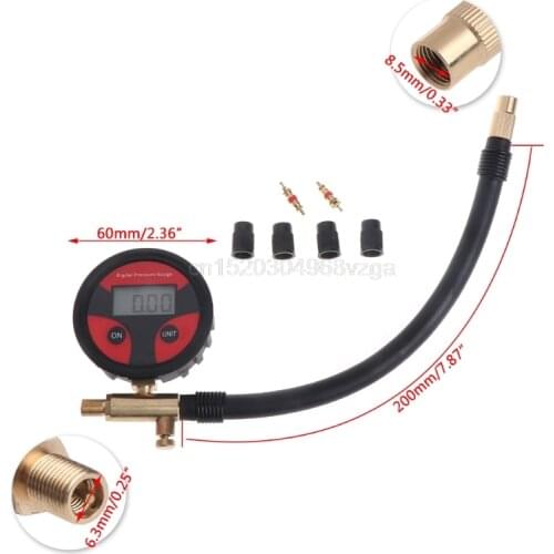 0-200PSI Digital Tyre Tire Air Pressure Gauge LCD Manometer Car Truck Motorcycle D25 Drop shipping
