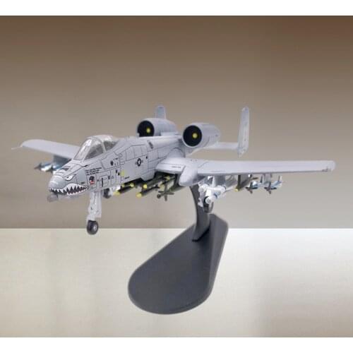 1:100 Scale Diecast Realistic America A-10 Attack Plane Airplane Aircraft Warcraft Model Toys w/ Display Stand Collectibles