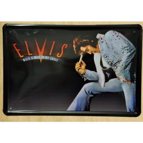 50pcs/lot Metal Sign shabby chic Vintage Elvis Tin signs Iron Wall Mural for Bar/Coffee/Restaurant Home Decoration/Decals A-113