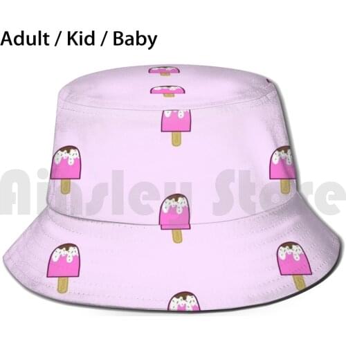 Cute Ice Creams Sun Hat Foldable UV Protection Ice Cream Time Ice Cream Time Pink Ice Cream Fab Lolly Ice Lolly