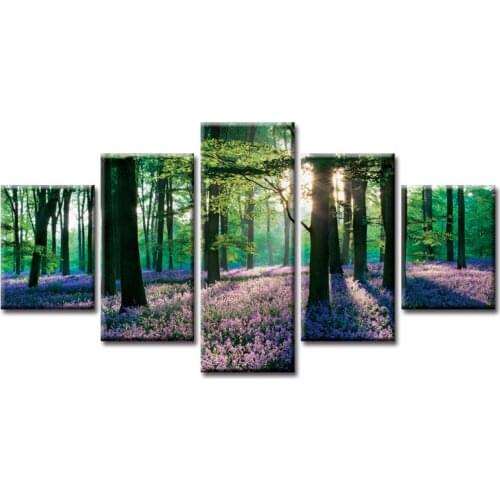 Fashion Framed Wall Decorations 5pcs / Set Modern Still life flower series Canvas Print Artist Canvas Decoration