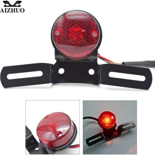 Motorcycle Tail lights Lamps Assembly Round Turn Signal Rear license Brake For Honda Chopper Custom Bobber Cafe Racer 883
