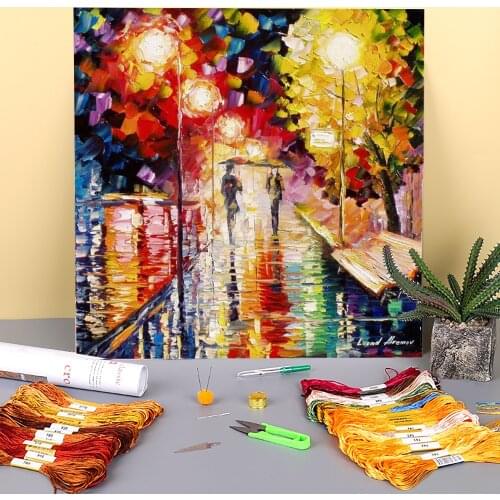 Serendipity Printed 11CT Cross-Stitch DIY Embroidery Set DMC Threads Needlework Hobby Painting Handmade Different Decor